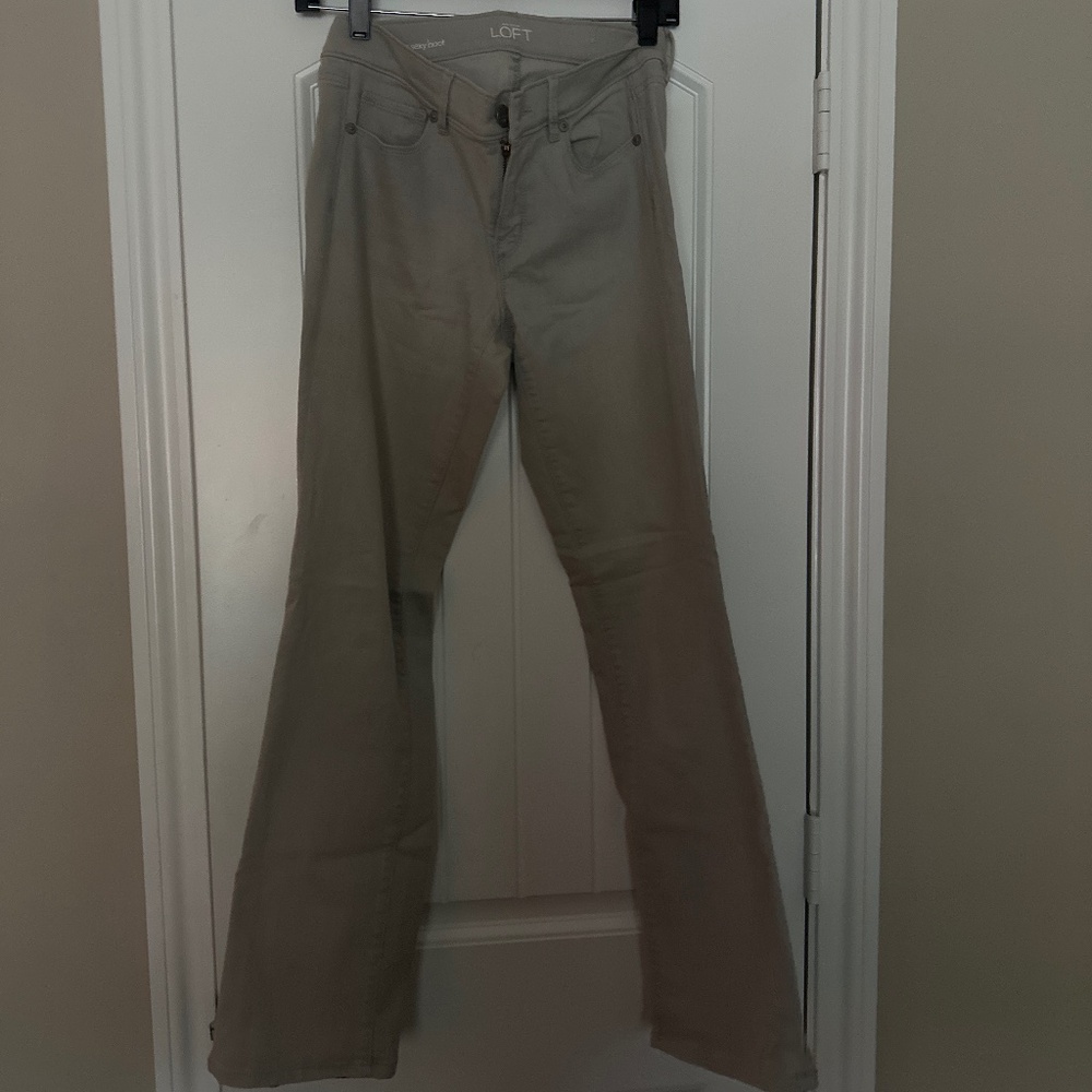 LOFT Modern Sexy Boot Pants - 28/6P Taupe